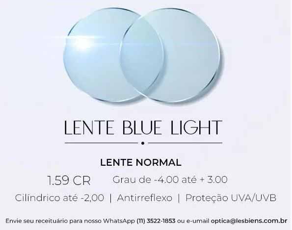 Lente de Grau Policarbonato com Filtro Blue Light Les Bains