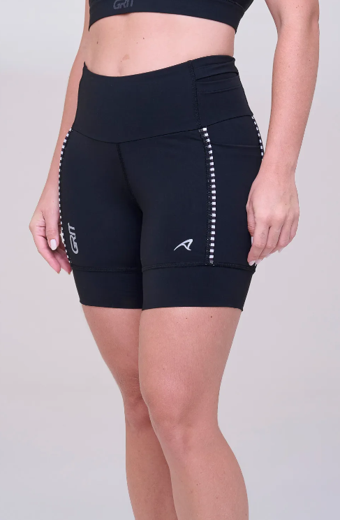 Bermuda Authen Grit Bossa 15 cm Cós 360 Preta - Gurias na Corrida