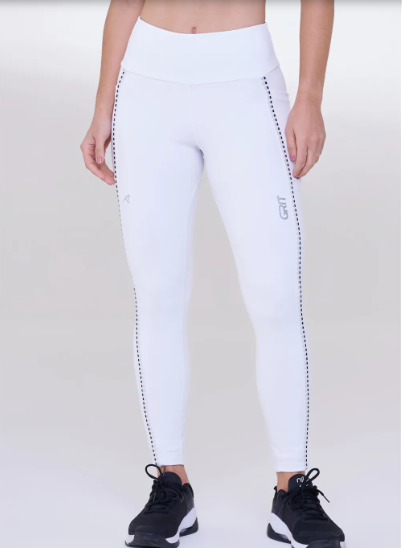 Legging Authen Grit Bossa Branco Gurias na Corrida As