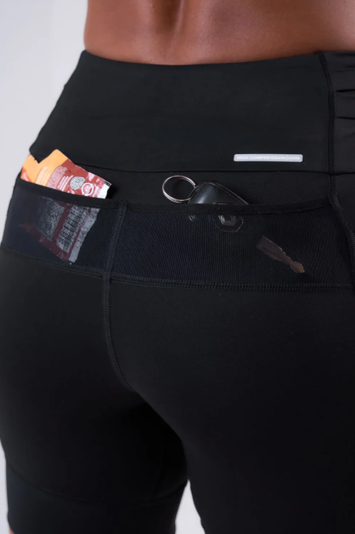 BERMUDA GRIT BOSSA 7 BOLSOS COS 360 18CM PRETO - Gurias na Corrida