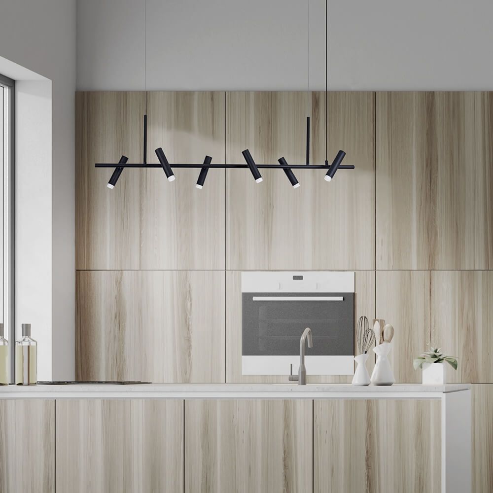 シェーンボーデン Pendente PD1491 Zione 110x17,5x120cm Preto com Led Integrado 18w