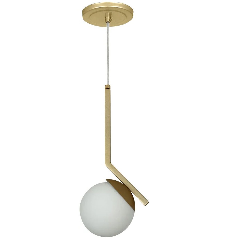 Pendente 5199 12x15x31cm Dourado 1 para 1 Lampada G9 - Shopping