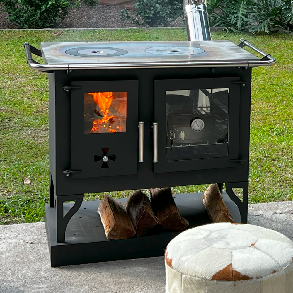 かばにそ　　　FUGA Fogão a Lenha Dupla Combustão Metávila F700F Mèdio | Fire Place