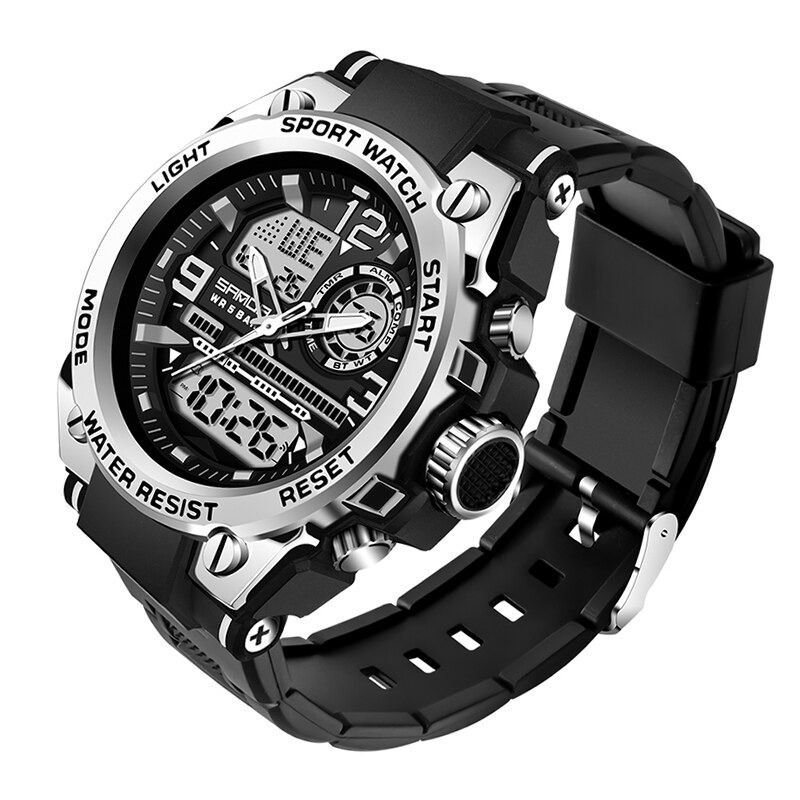 Relógio Masculino Digital Sanda Preto À Prova D'água Lançamento - Anéis -  Presentes - Cordões Masculinos - Pulseiras - Relógio Masculino - Relógio  Feminino - 4x Sem Juros - Frete Grátis