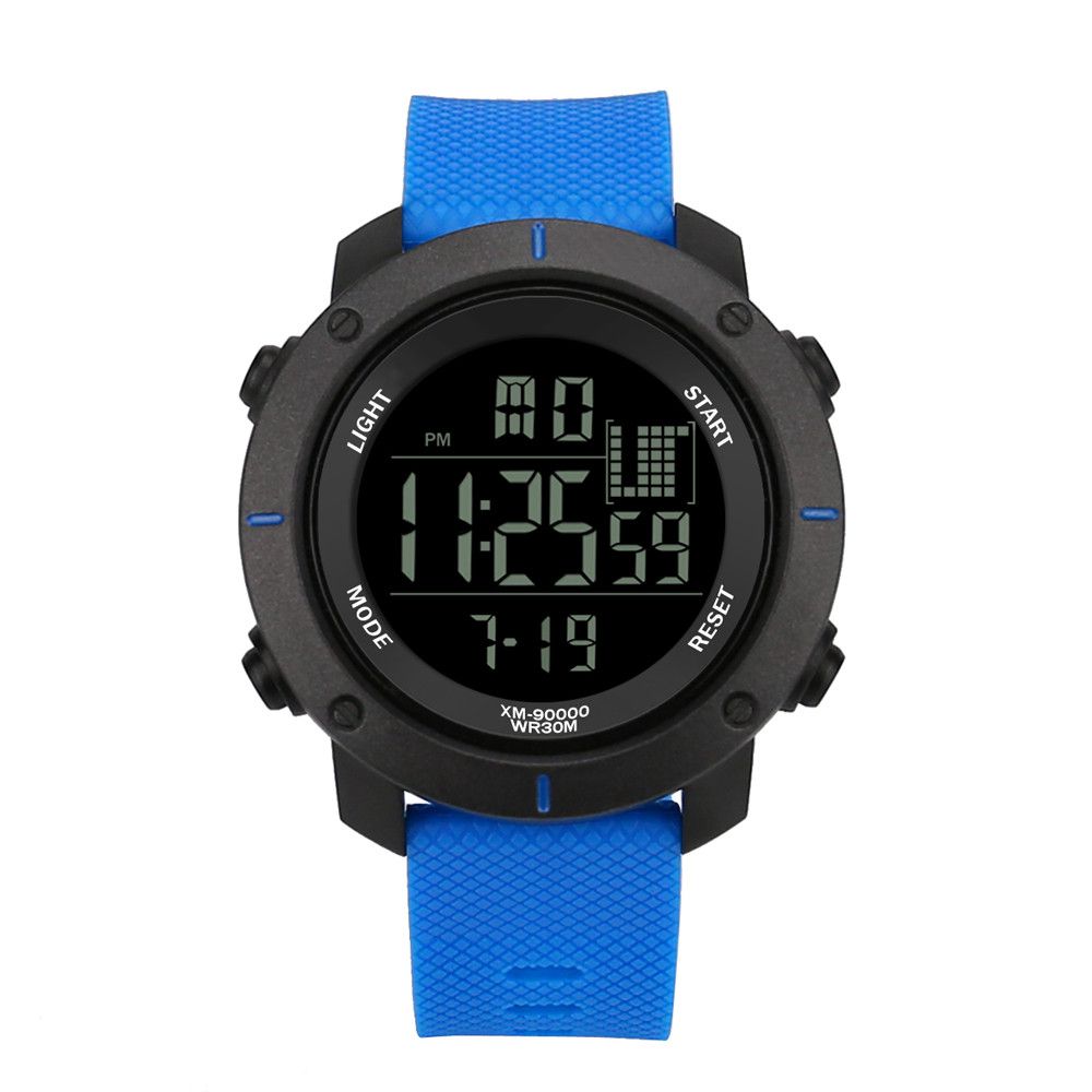 Relógio Digital Esportivo Bracelete Led Azul Sky - Compre Agora