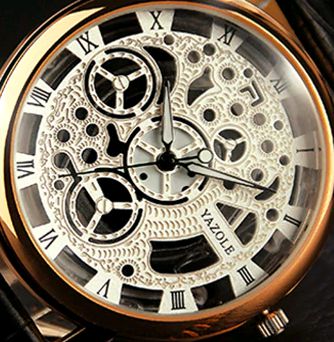 Relógio Masculino Original Luxo Yazole Preto e Bronze + Caixa - Anéis -  Presentes - Cordões Masculinos - Pulseiras - Relógio Masculino - Relógio  Feminino - 4x Sem Juros - Frete Grátis