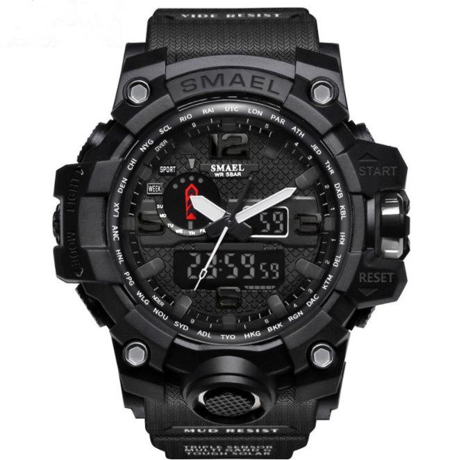 Relógio Masculino Militar PRETO Led Shock Esportivo Digital Smael - PJK  STORE - Smartwatches 70% OFF - Relógios Masculinos e Femininos 60% OFF -  10x Sem Juros.