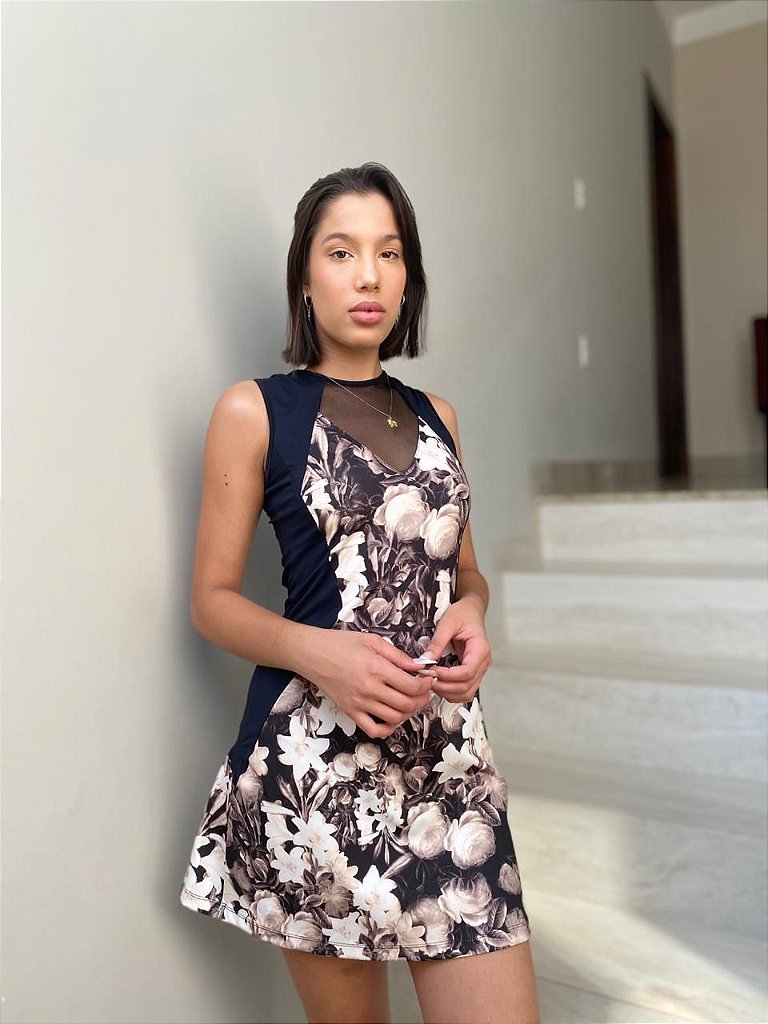 vestido florido rodado