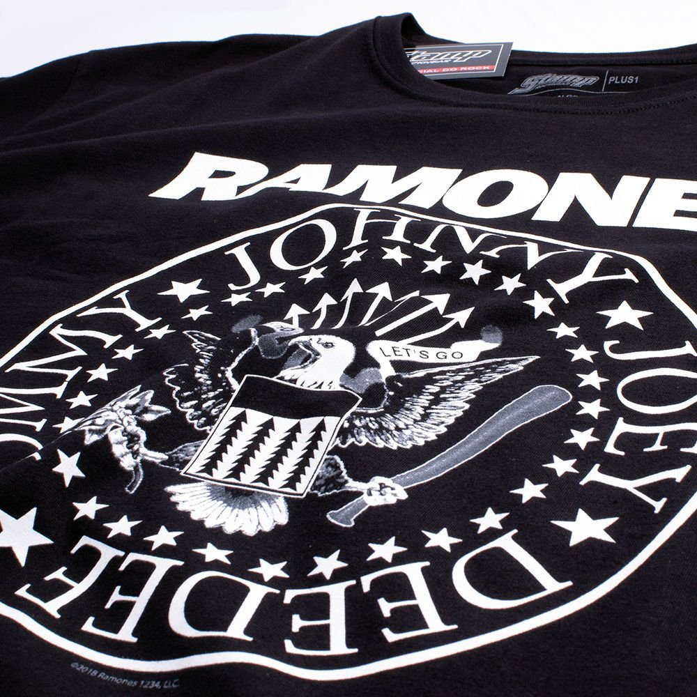 Camiseta Plus Size Ramones Preta - Art Rock Camisetas - Desde 1992