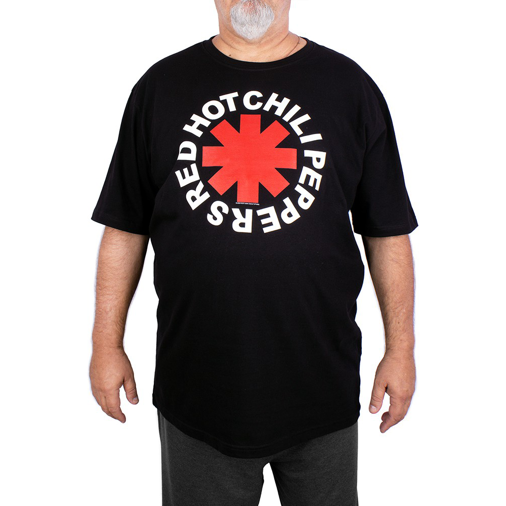 RED HOT CHILI PEPPERS Tシャツ Mサイズ　黒　ブラック Camiseta Plus Size Red Hot Chili Peppers Preta - COMEÇOU A BLACK
