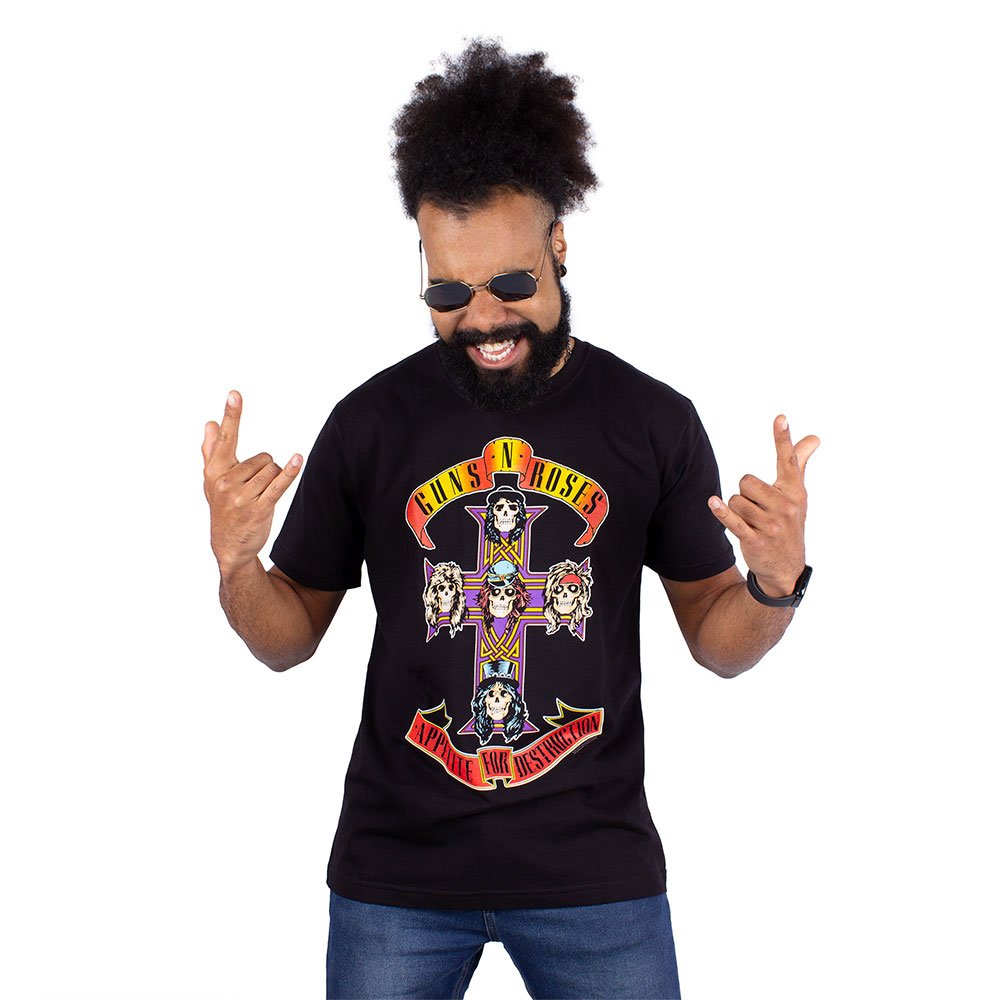 Camiseta Guns N' Roses Appetite for Destruction Preta - Art Rock