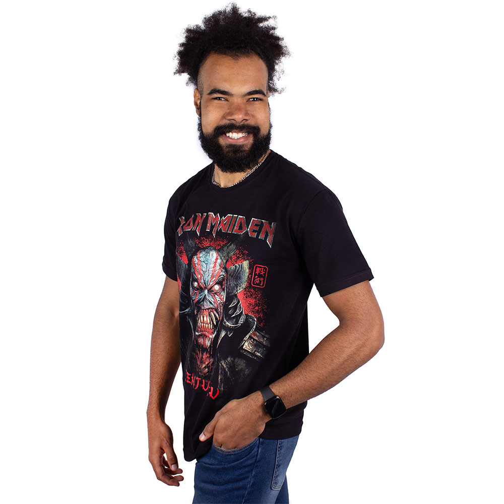 Camiseta Iron Maiden Senjutsu Snake Preta - Art Rock Camisetas