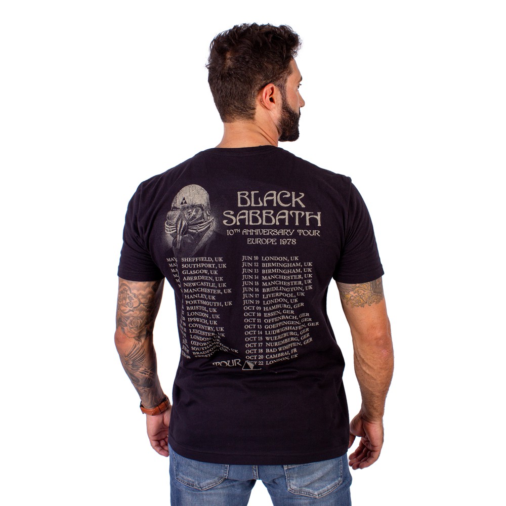 Camiseta Black Sabbath Máscara Tour 78 Preta Oficial - Art Rock
