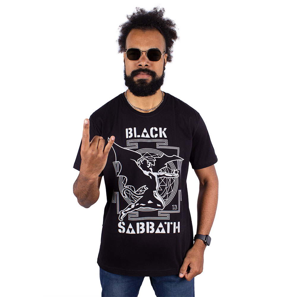 Camiseta Black Sabbath Anjo Preta Oficial Viva a Vida com Arte Viva com Art Rock