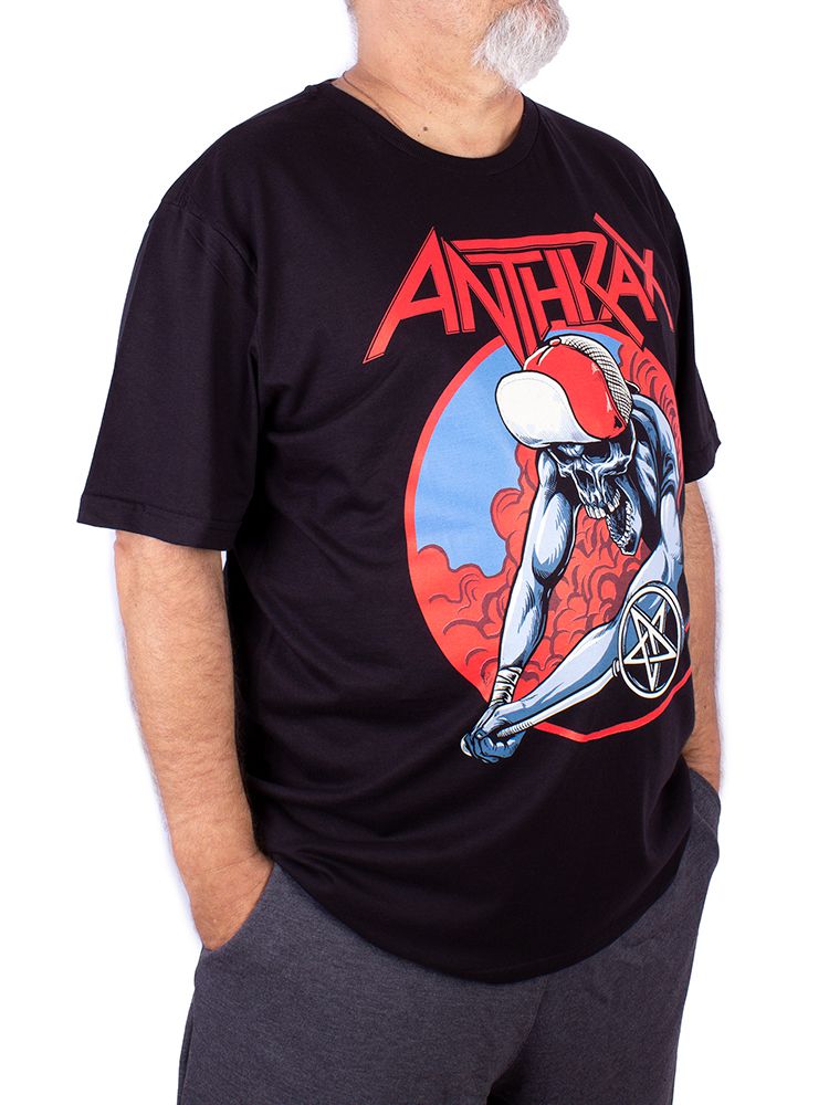 Camiseta Plus Size Anthrax Preta - COMEÇOU A BLACK ROCK - TODO