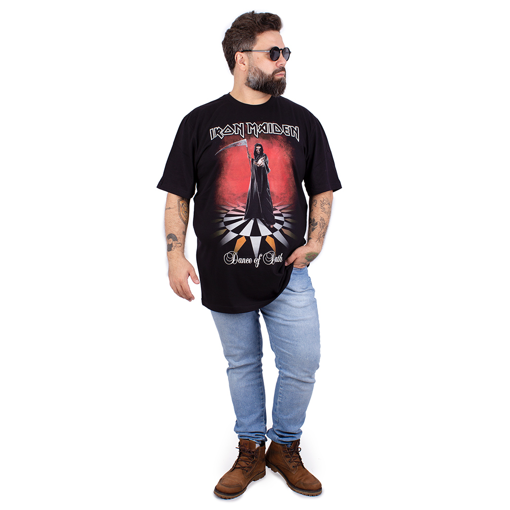 Camiseta Plus Size Iron Maiden Dance of Death Preta - Art Rock