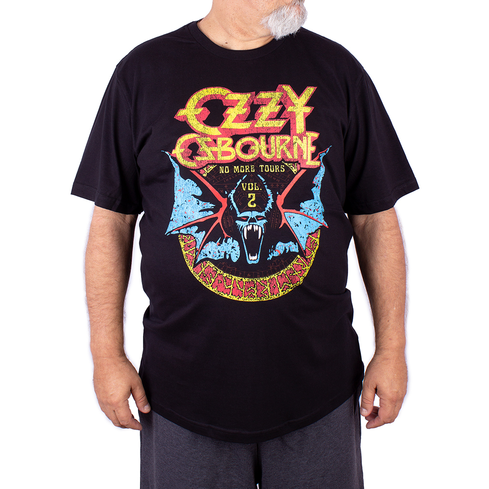 Camiseta Plus Size Ozzy Osbourne No More Tour Preta - Art Rock