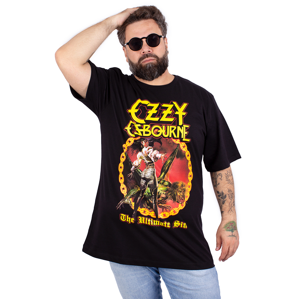 Camiseta Plus Size Ozzy Osbourne The Ultimate Preta - Oficial - HO