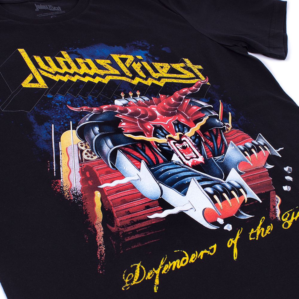 Camiseta Plus Size Judas Priest Defenders Of The Faith Preta