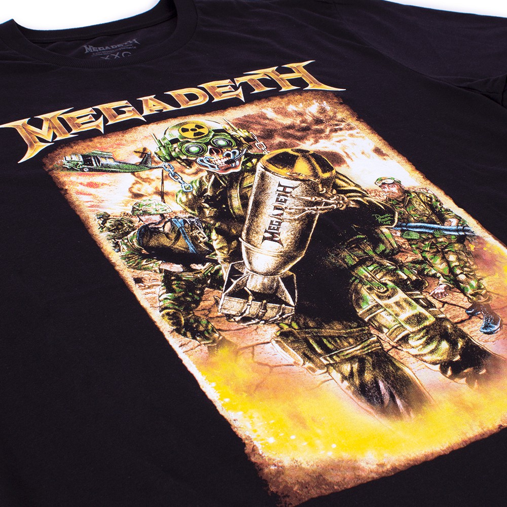 Camiseta Megadeth Camo Man Preta Oficial - Art Rock Camisetas