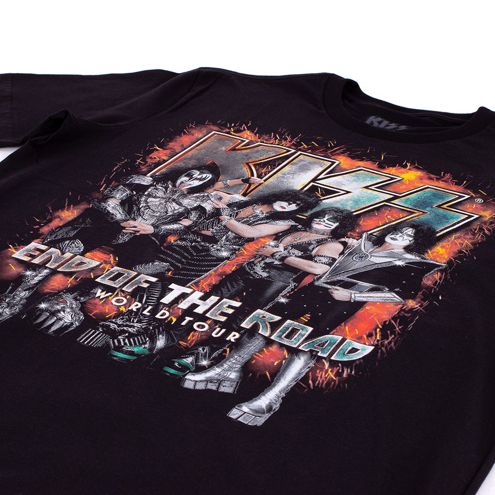 Camiseta Plus Size Kiss End Of The Road World Tour Oficial - Art