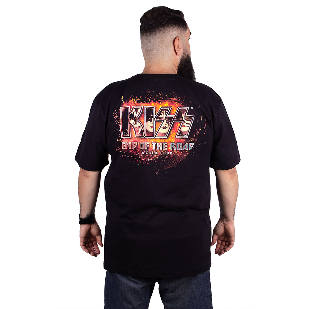 Camiseta Plus Size Kiss End Of The Road World Tour Oficial - Art