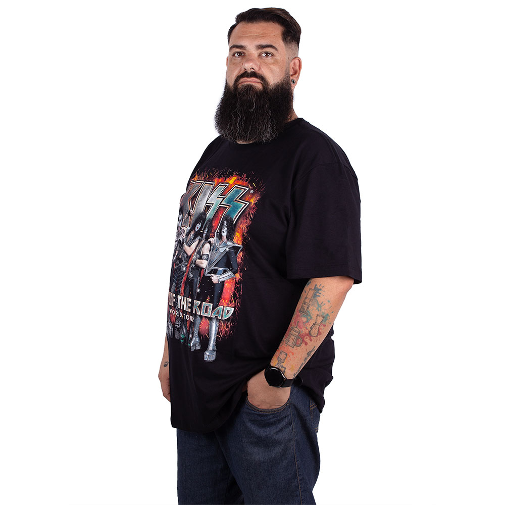 Camiseta Plus Size Kiss End Of The Road World Tour Oficial - Art