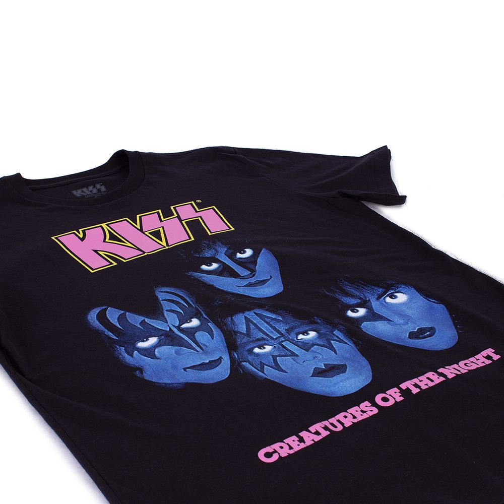 90s AC/DC Tシャツ レッチリ　ニルバーナ　KISS Camiseta Kiss Creature Of The Night Preta Oficial - Art Rock