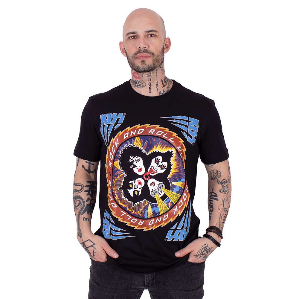 Camiseta Kiss Rock and Roll Over Preta Oficial - Art Rock