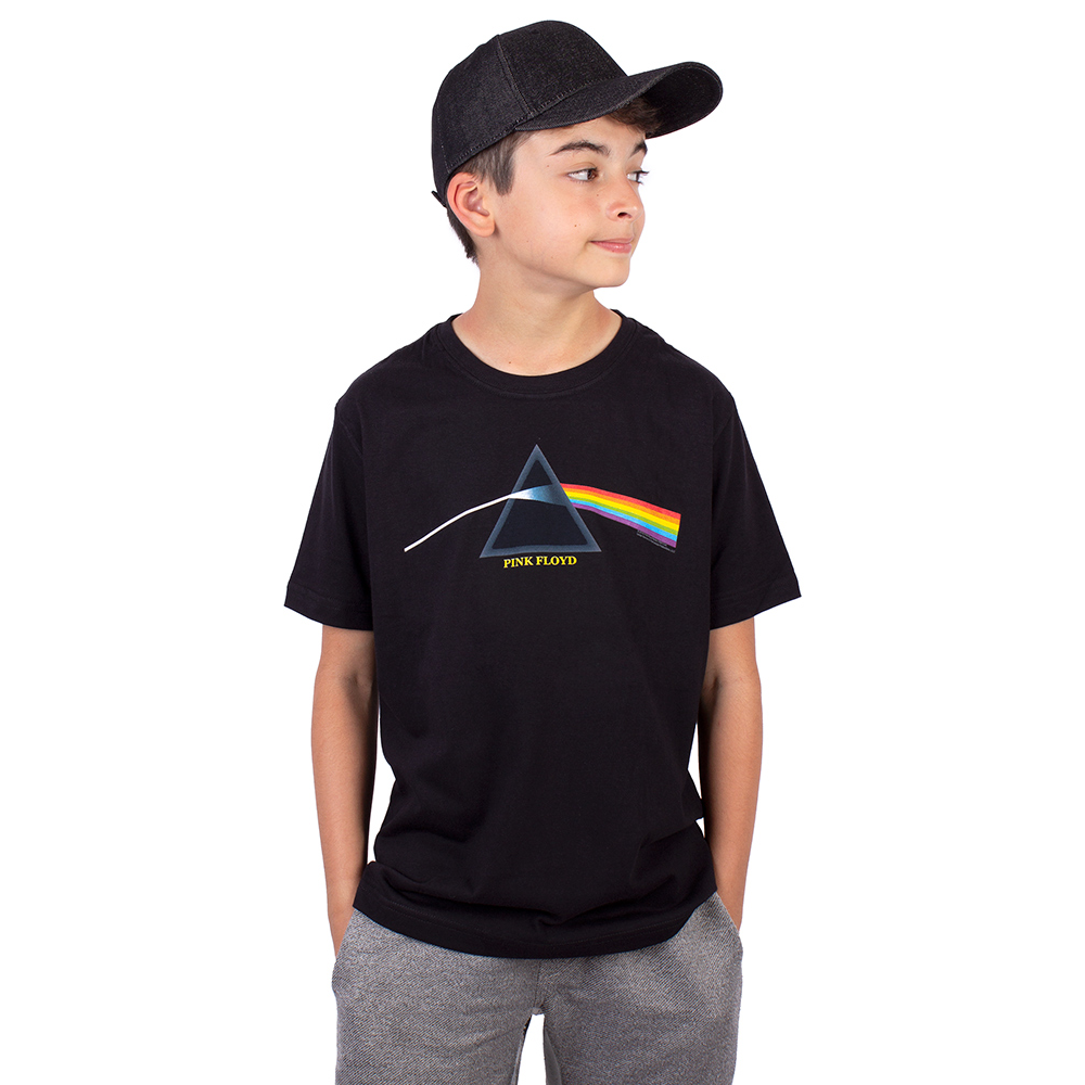 Camiseta Juvenil Pink Floyd Dark Side Preta Oficial - Art Rock