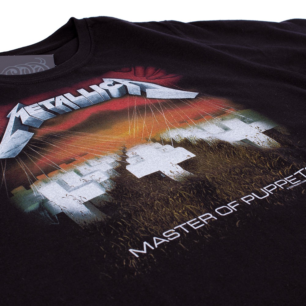 Camiseta Juvenil Metallica Master Of Puppets Preta Oficial - Art