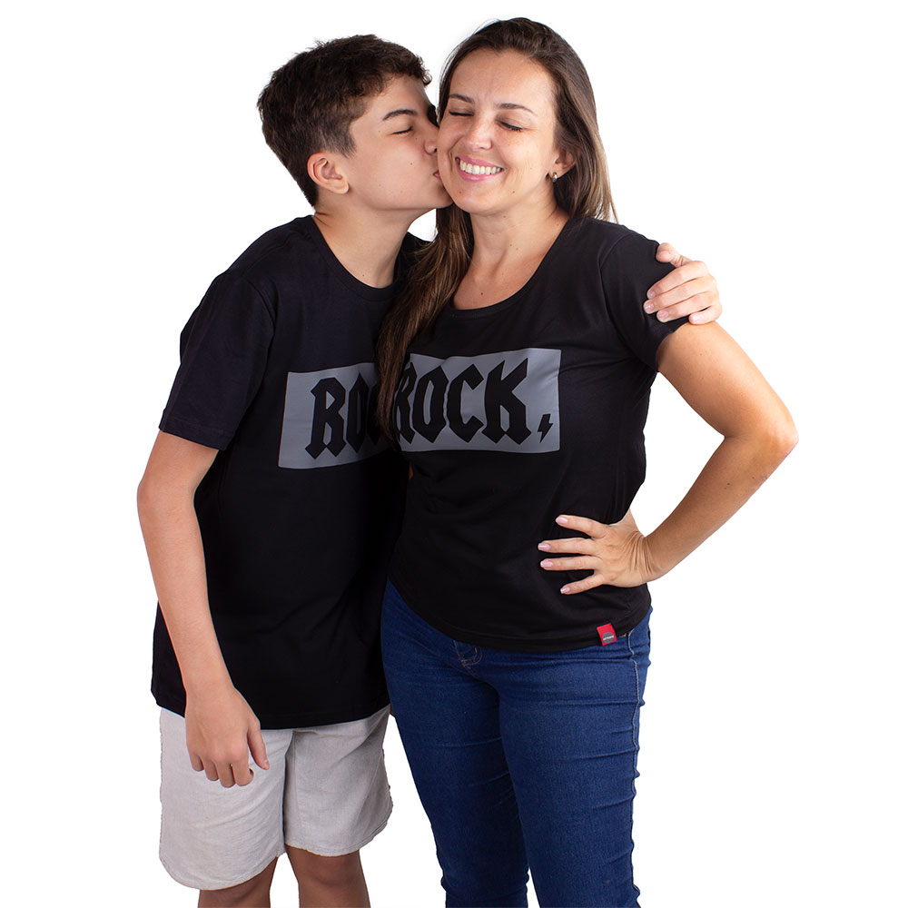 Camiseta Tal Mãe Tal Filhos Rock Preta Art Rock Camisetas