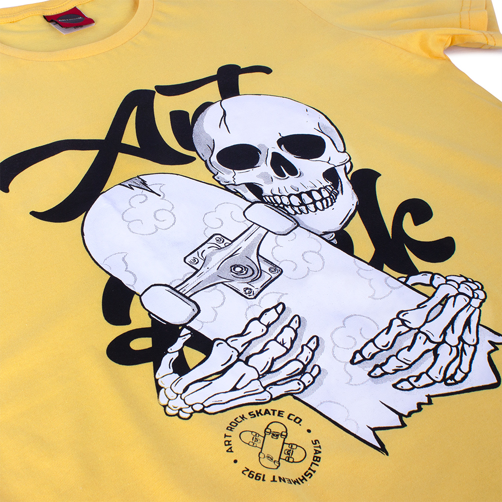 Camiseta Caveira Skate Viva a Vida com Arte Viva com Art Rock