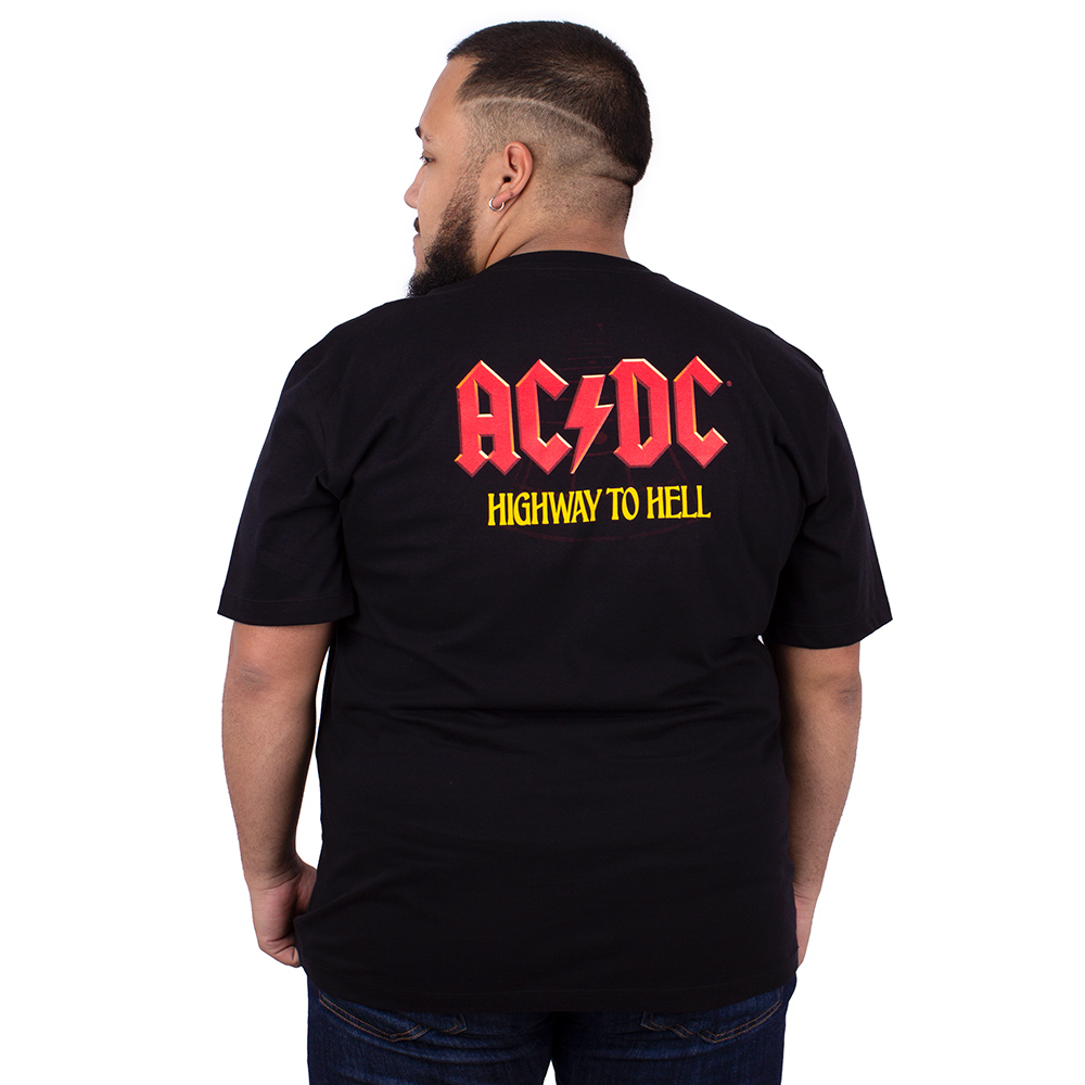 Camiseta ACDC Highway To Hell Preta Oficial - Art Rock Camisetas
