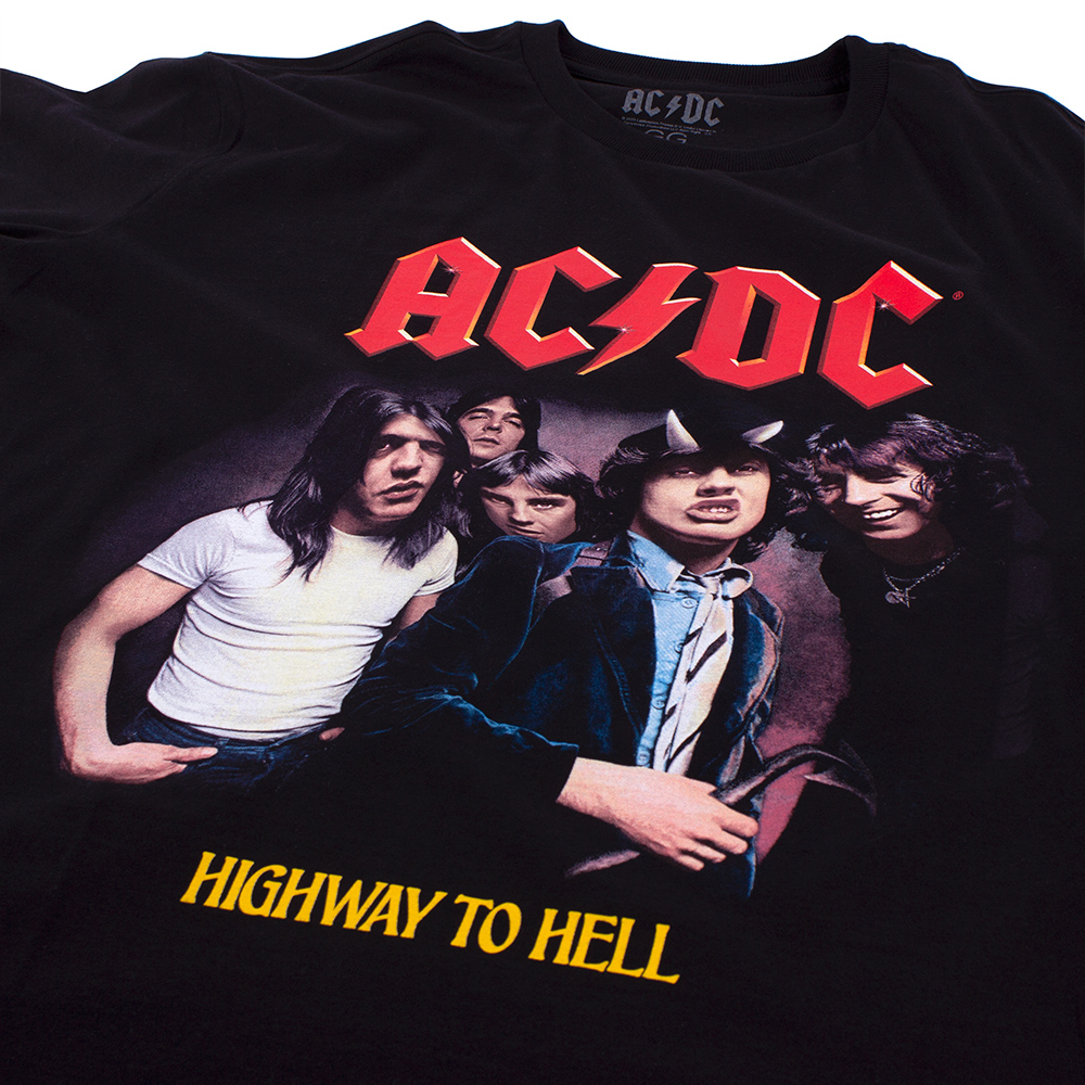 Camiseta ACDC Highway To Hell Preta Oficial - Art Rock Camisetas