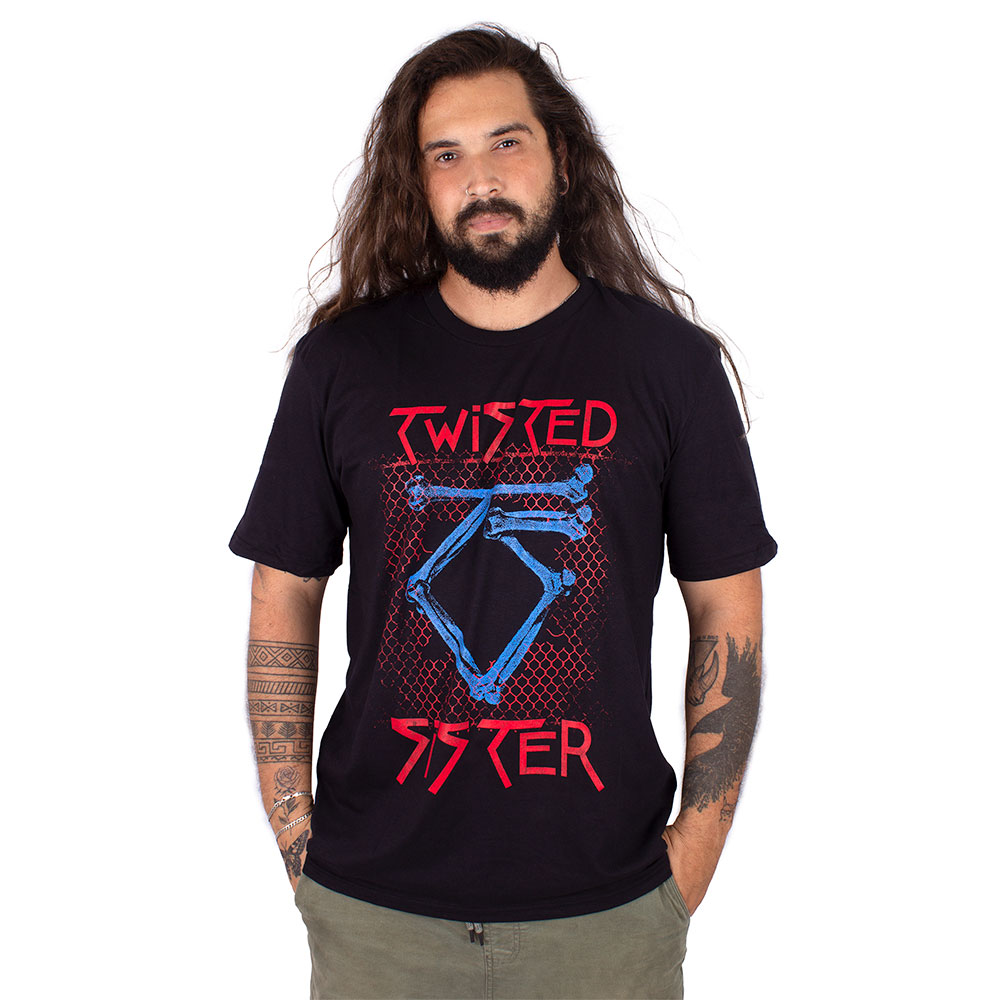 Camiseta Twisted Sister Preta Oficial - Art Rock Camisetas - Desde