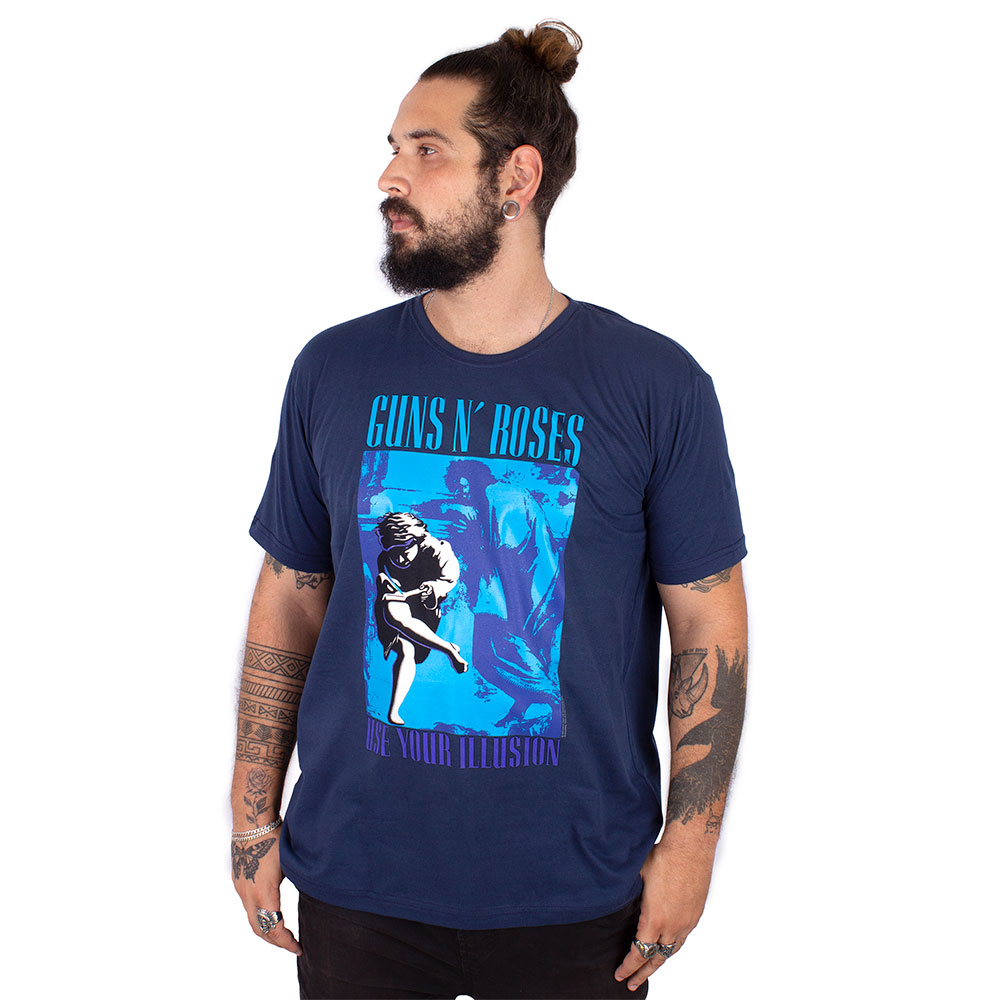 Camiseta Guns N' Roses Use Your Illusion Marinho Oficial - Art