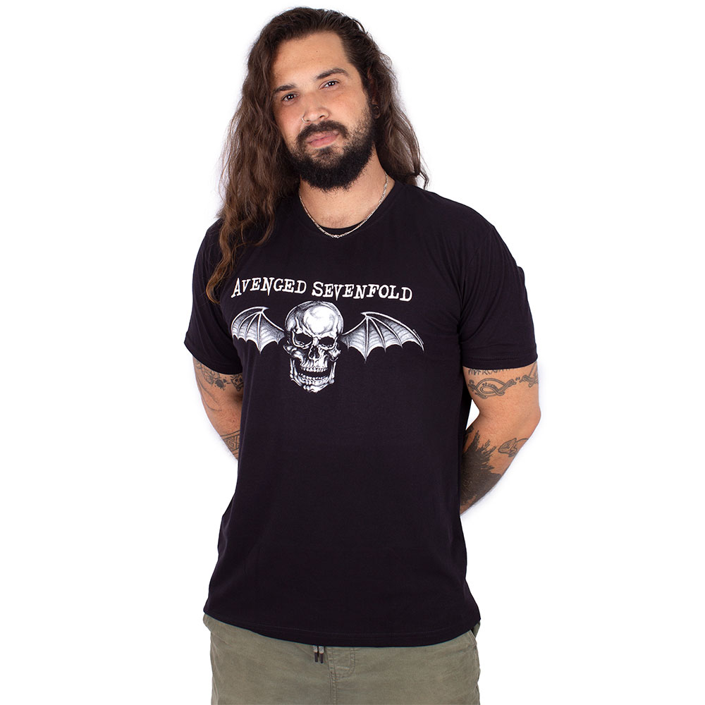Camiseta Avenged Sevenfold Preta Oficial - Art Rock Camisetas