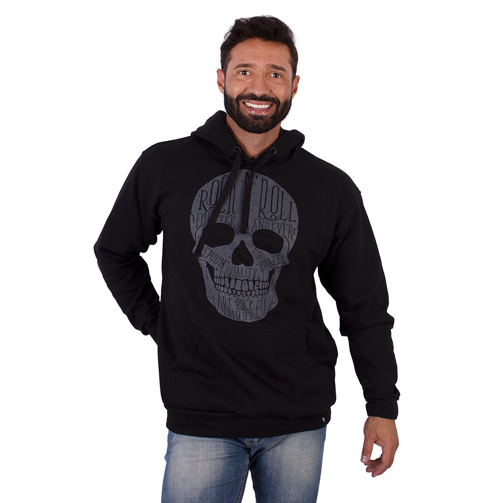 Casaco Moletom Moletom Caveira Masculino Moletom Canguru Caveira