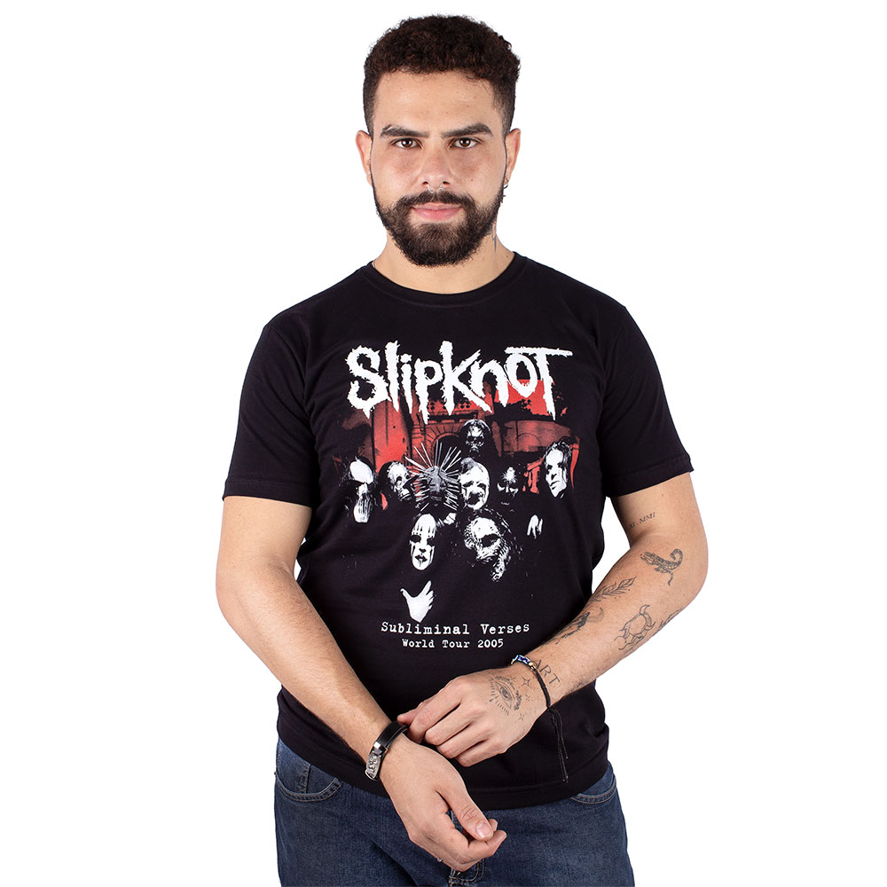 ミュージシャン Slipknot The Subliminal Verses T-shirt Camiseta Slipknot Subliminal Verses Preta Oficial - Art Rock