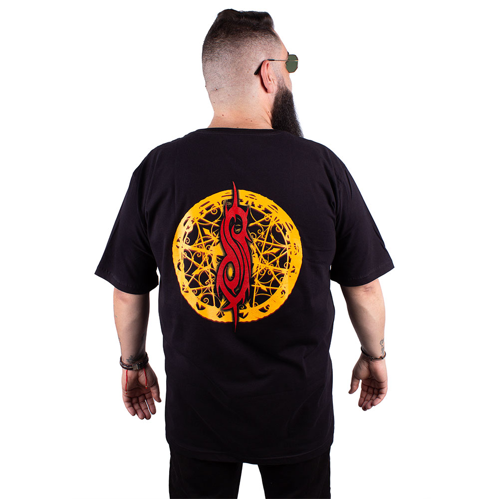 Camiseta Plus Size Slipknot 9 Photos Preta Oficial - Art Rock