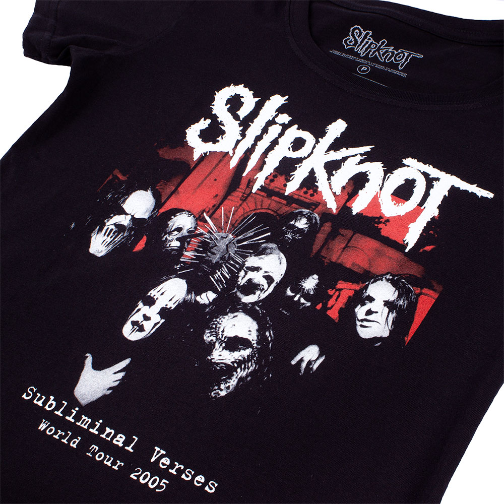 Camiseta Feminina Slipknot Subliminal Verses - Art Rock Camisetas