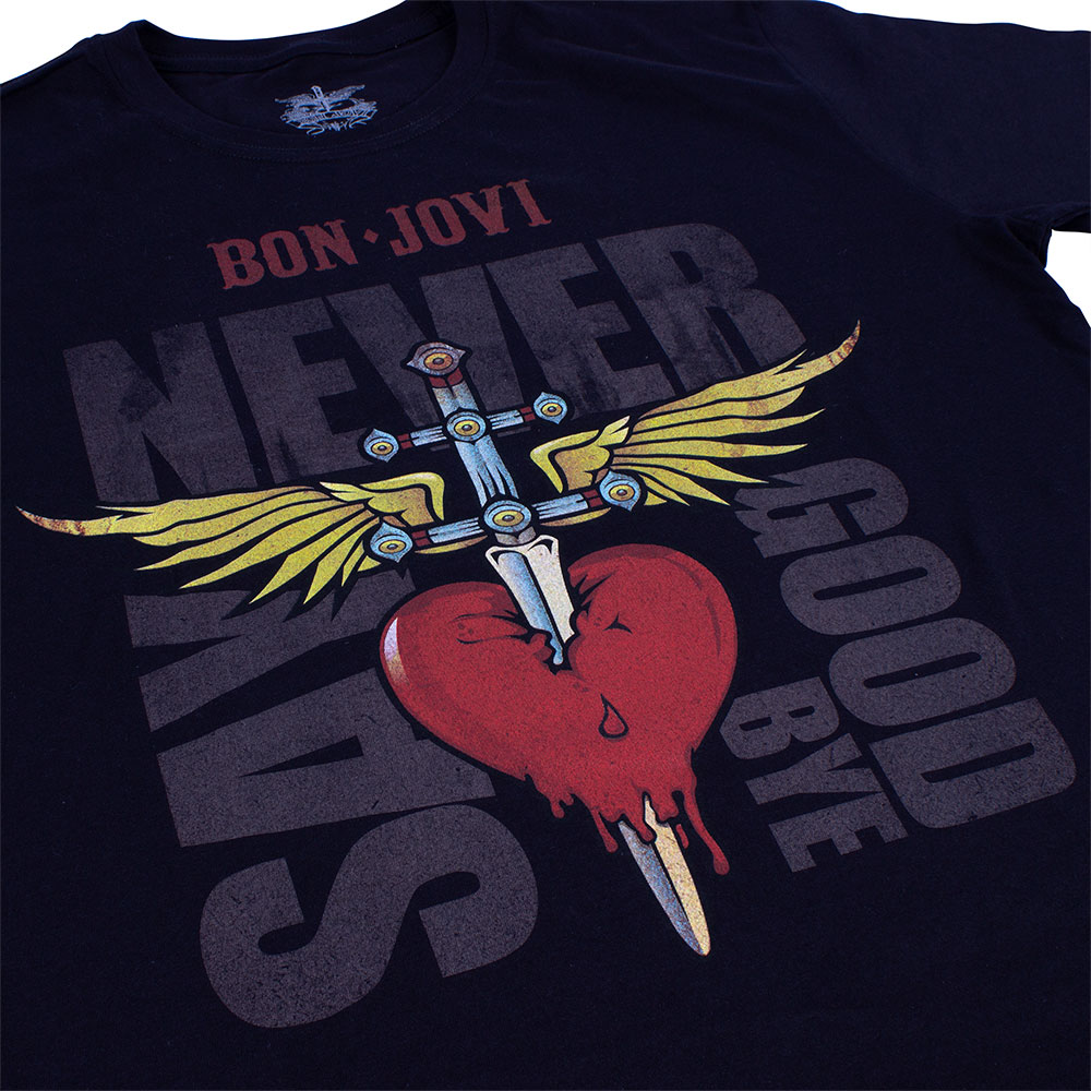 Camiseta Bon Jovi Never Say Goodbye Preta Oficial - HO HO ROCK DA