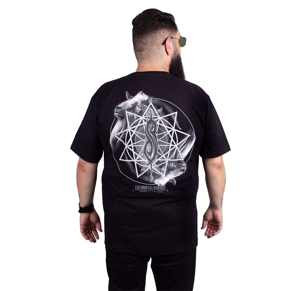 Camiseta Slipknot Goat Preta Oficial - COMEÇOU A BLACK ROCK - TODO