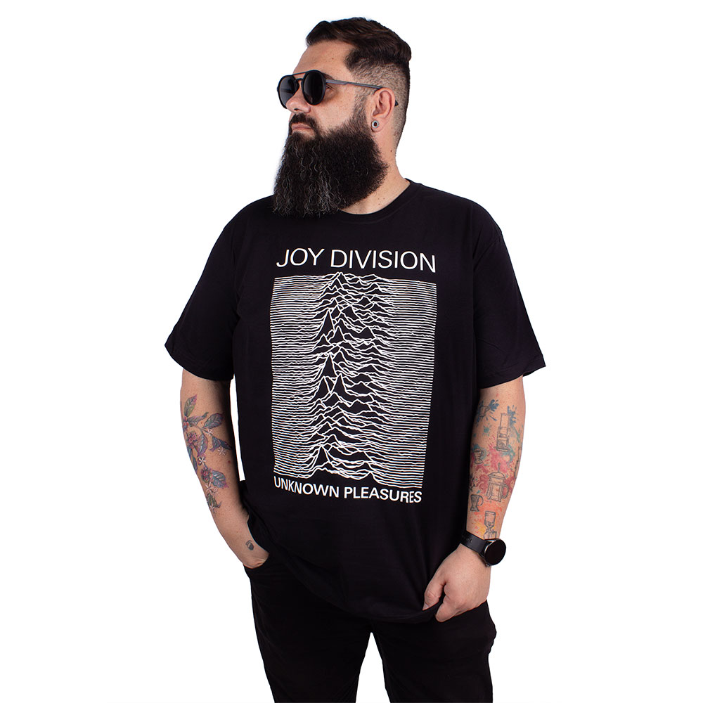 Camiseta Joy Division Unknown Pleasures Preta Oficial - Art Rock