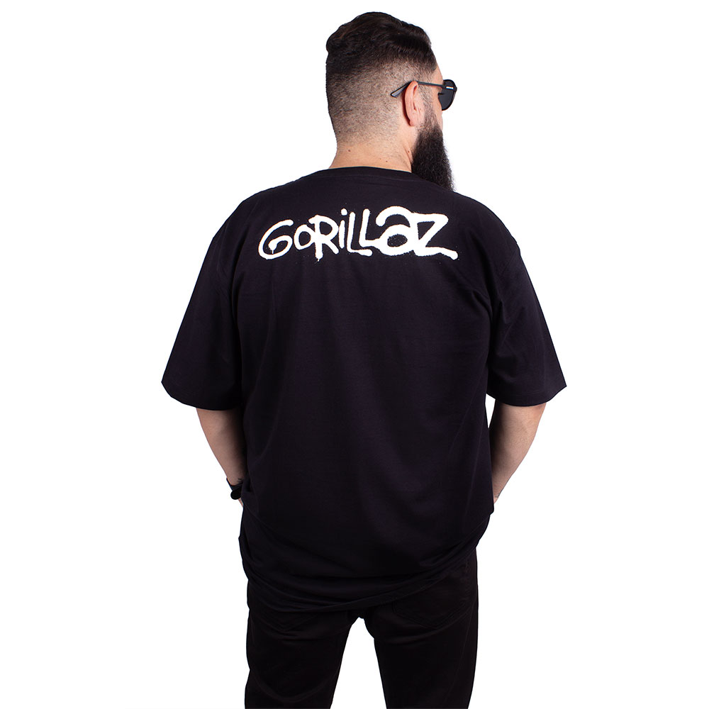 Camiseta Plus Size Gorillaz Demon Days Preta Oficial - Art Rock