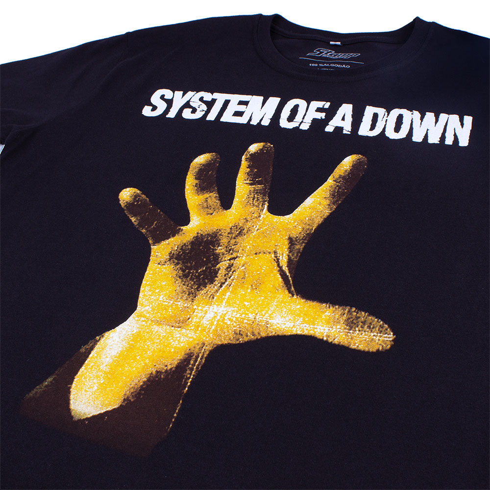 Camiseta System Of A Down Hand Preta Oficial - Art Rock Camisetas