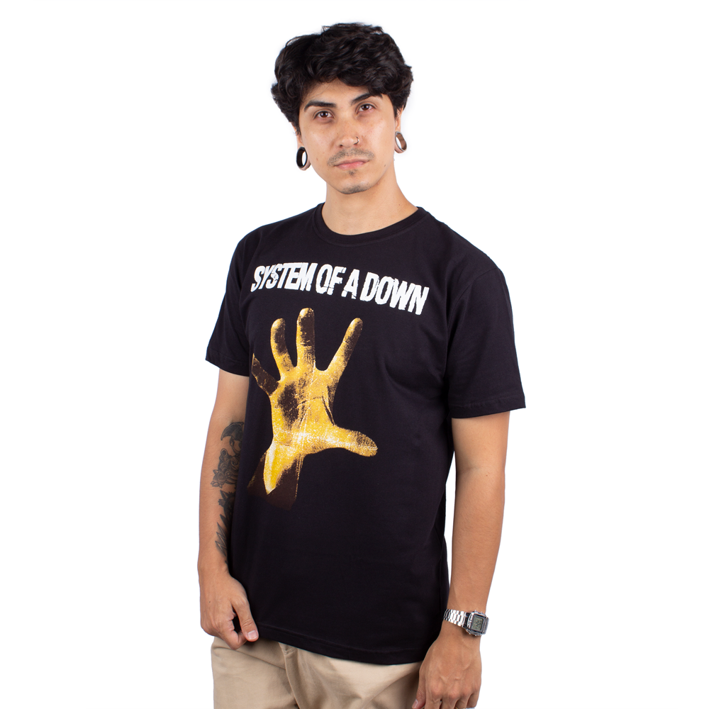 Camiseta System Of A Down Hand Preta Oficial - Art Rock Camisetas