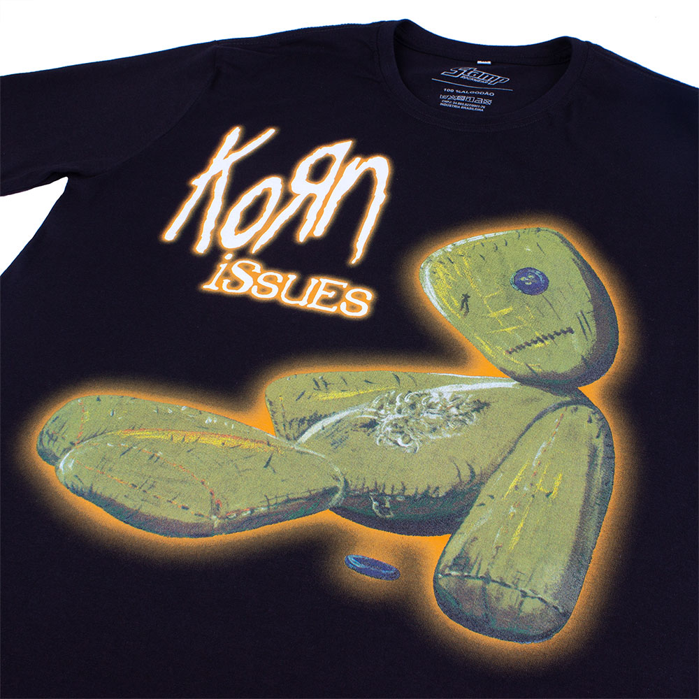 Camiseta Korn Issues Preta Oficial - Art Rock Camisetas - Desde 1992