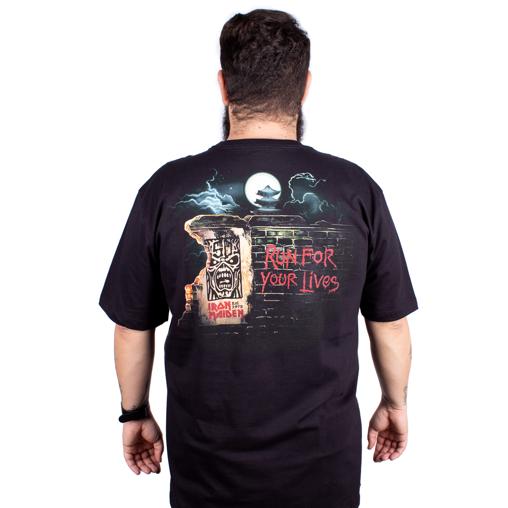 IRON MAIDEN Run For Your Lives FCTシャツ Camiseta Iron Maiden Run For Your Lives Preta Oficial - Art Rock